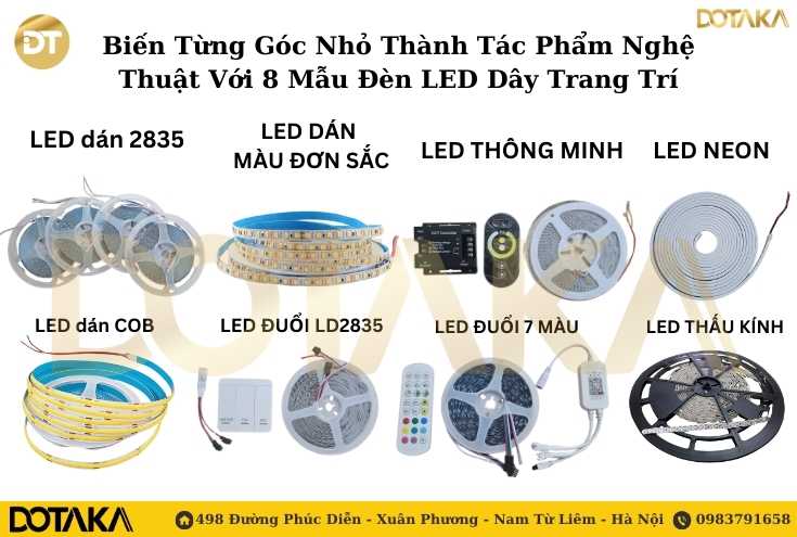 Biến Từng Góc Nhỏ Thành Tác Phẩm Nghệ Thuật Với 8 Mẫu Đèn LED Dây Trang Trí