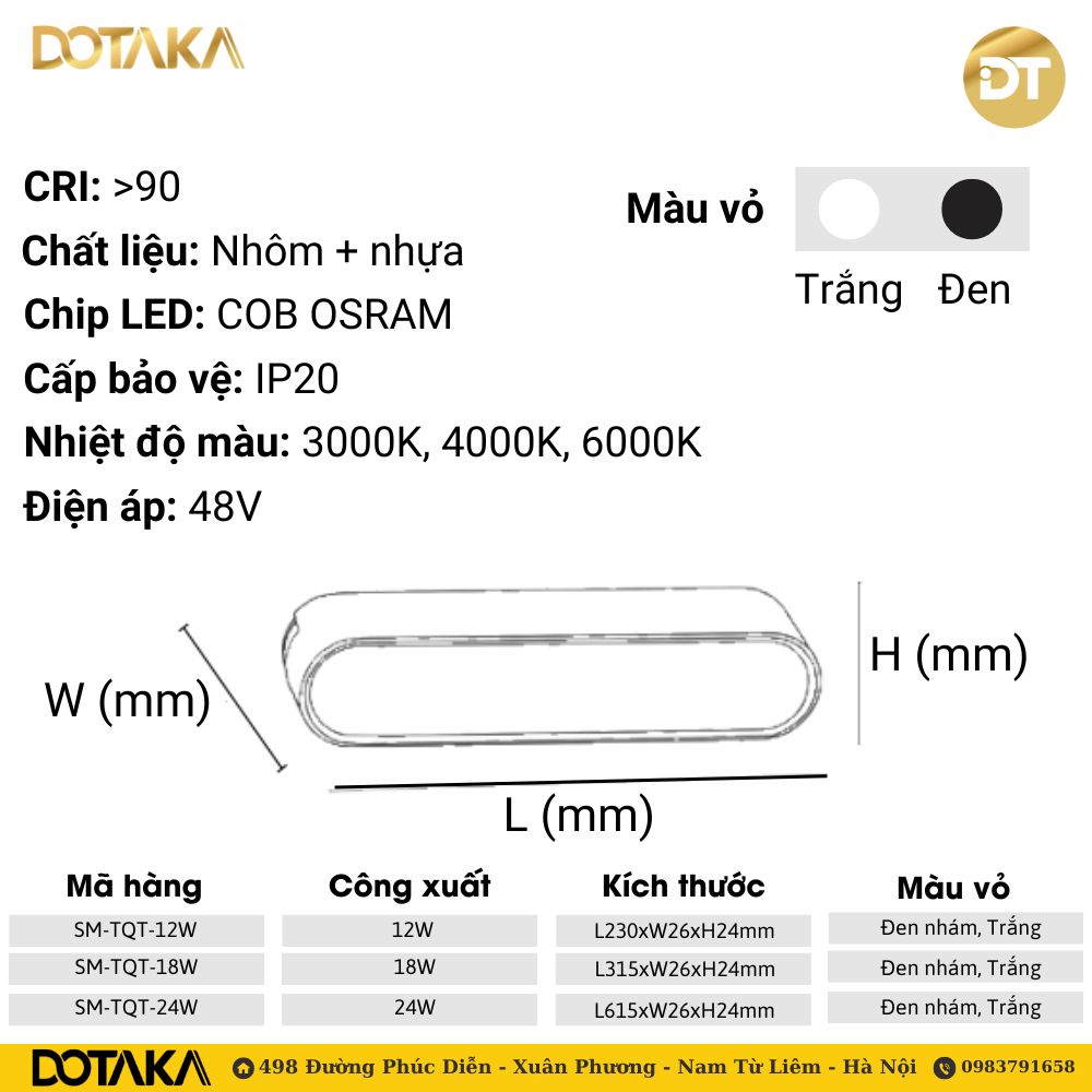 Đèn tiêu điểm ray nam châm siêu mỏng