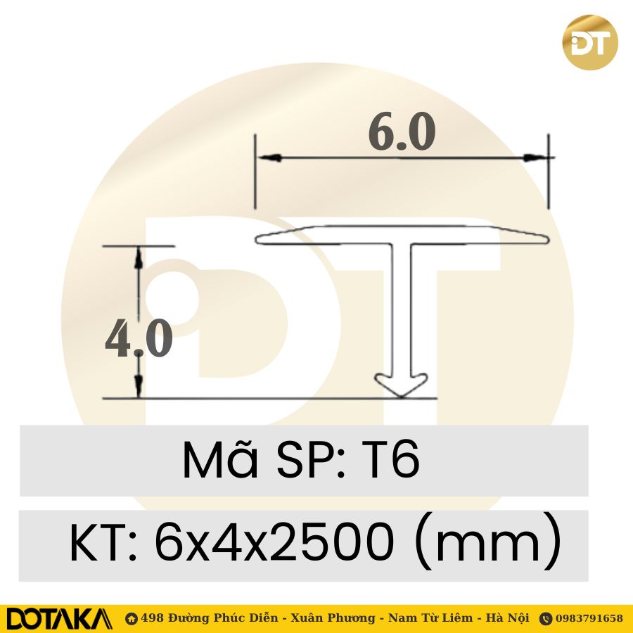 Nẹp T Nhôm T6