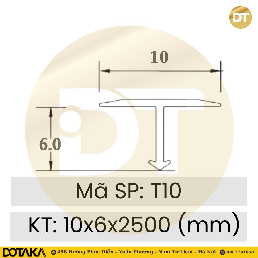 Nẹp T Nhôm T10