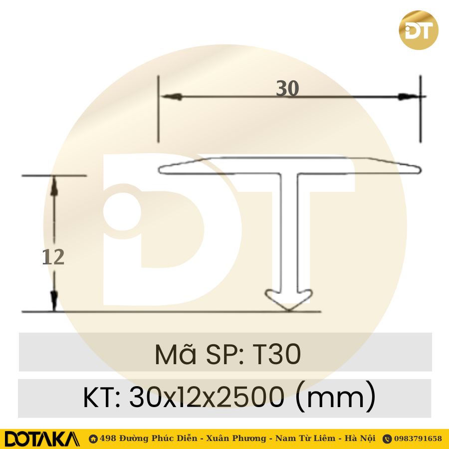 Nẹp T Nhôm T30