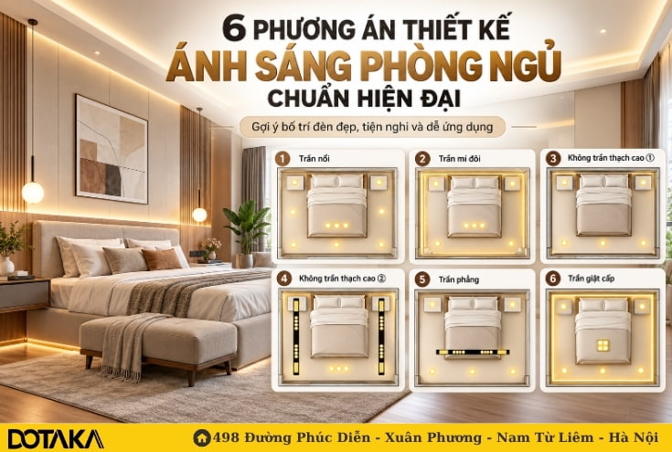 6 Phương Án Thiết Kế Ánh Sáng Phòng Ngủ Chuẩn Hiện Đại