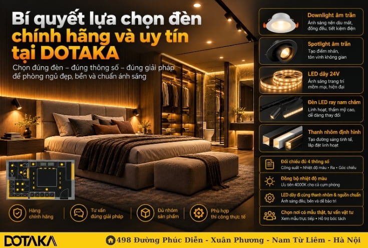 Bí quyết lựa chọn đèn chính hãng và uy tín tại DOTAKA