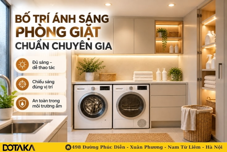 Bố Trí Ánh Sáng Phòng Giặt Chuẩn Chuyên Gia