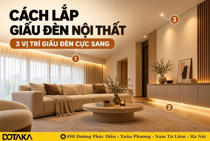 Cách lắp giấu đèn nội thất: 3 vị trí giấu đèn cực sang