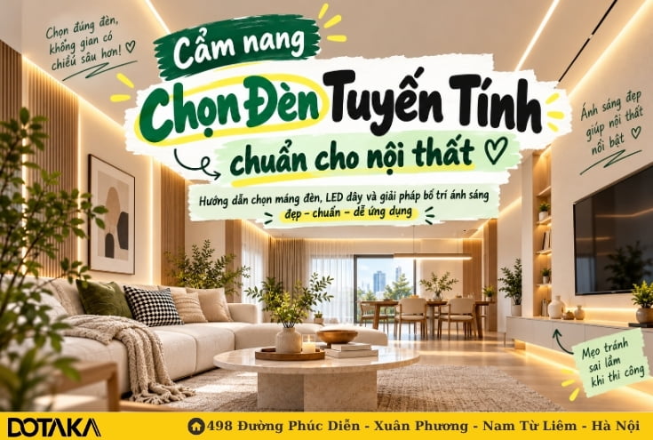 Cẩm nang chọn đèn tuyến tính chuẩn cho nội thất