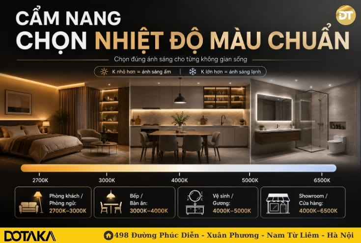 Cẩm nang chọn nhiệt độ màu chuẩn
