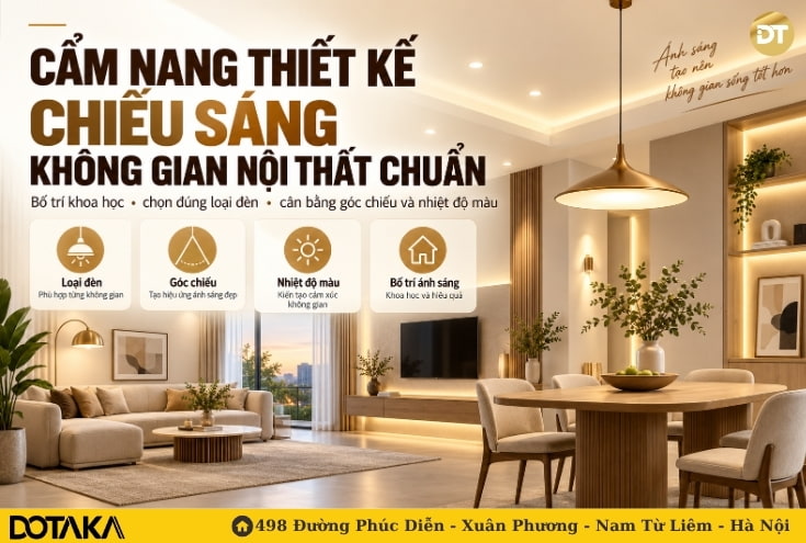 Cẩm nang thiết kế chiếu sáng không gian nội thất chuẩn