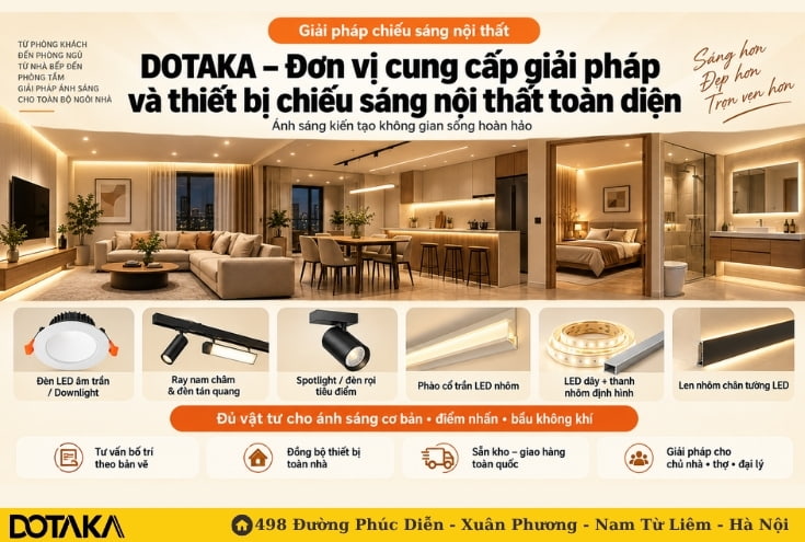 DOTAKA - Đơn vị cung cấp và tư vấn giải pháp ánh sáng chuyên nghiệp