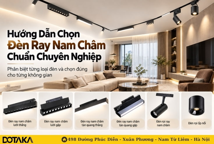 Hướng Dẫn Chọn Đèn Ray Nam Châm Chuẩn Chuyên Nghiệp