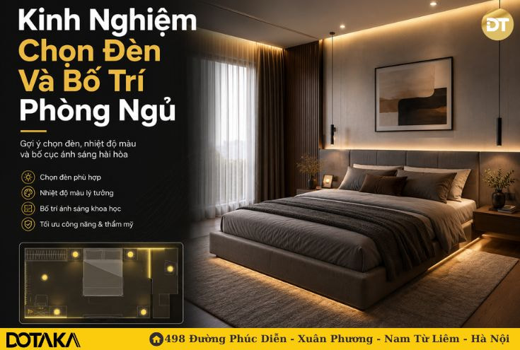 Kinh Nghiệm Chọn Đèn Và Bố Trí Phòng Ngủ