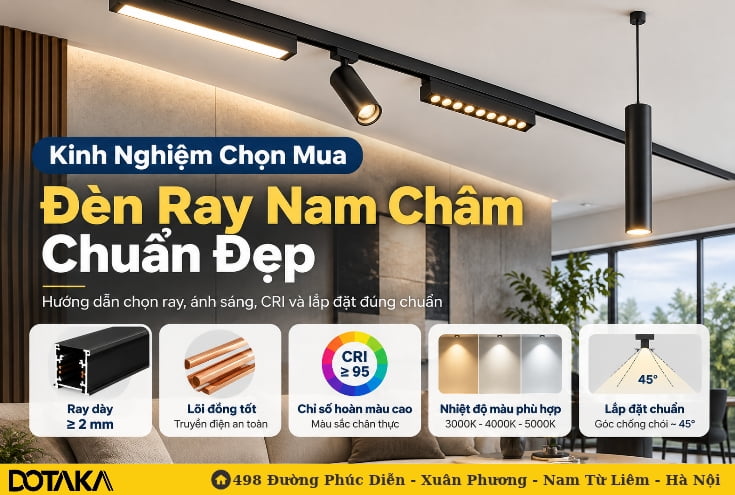 Kinh Nghiệm Chọn Mua Đèn Ray Nam Châm Chuẩn Đẹp