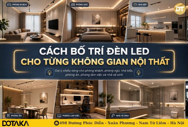 Cách Bố Trí Đèn LED Cho Từng Không Gian Nội Thất