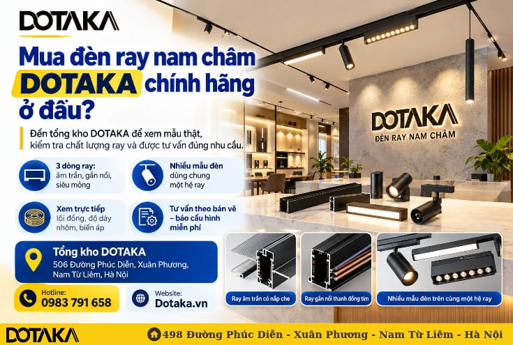 Mua đèn ray nam châm DOTAKA chính hãng ở đâu?