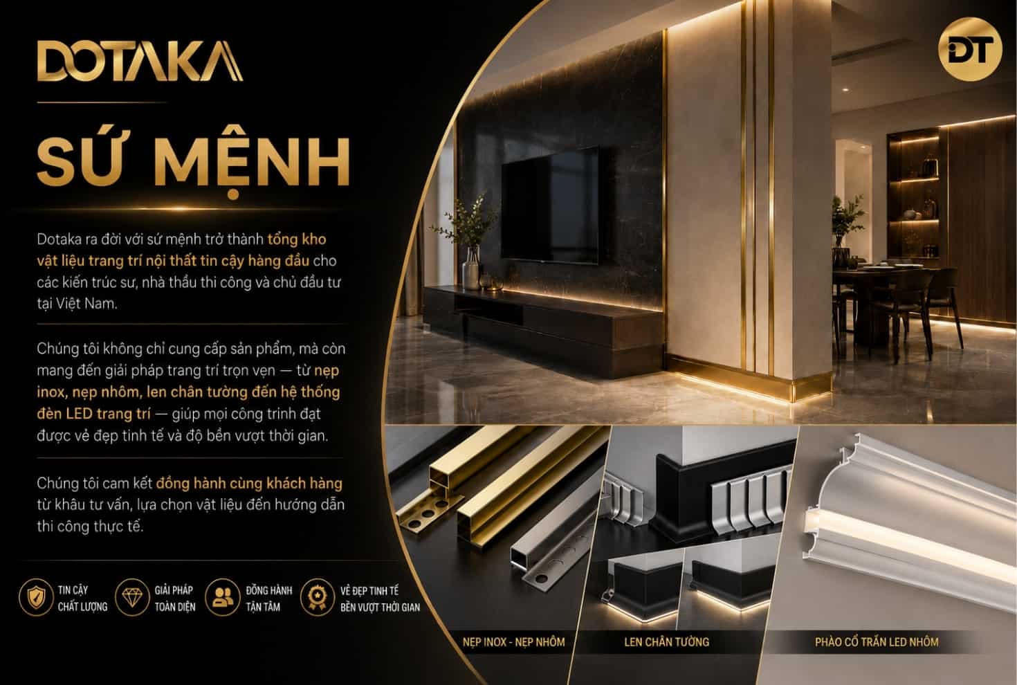 Sứ mệnh trở thành tổng kho vật liệu trang trí nội thất
