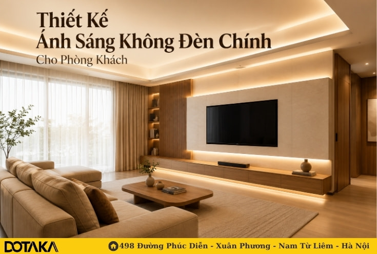 Thiết Kế Ánh Sáng Không Đèn Chính Cho Phòng Khách