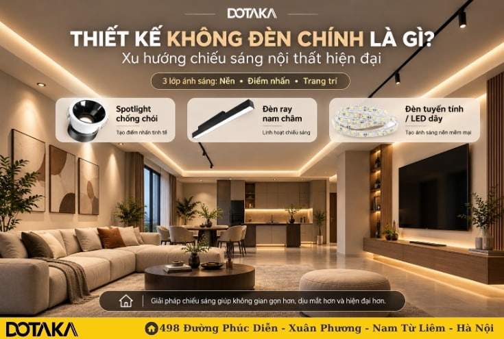 Thiết kế không đèn chính là gì? Xu hướng chiếu sáng nội thất hiện đại