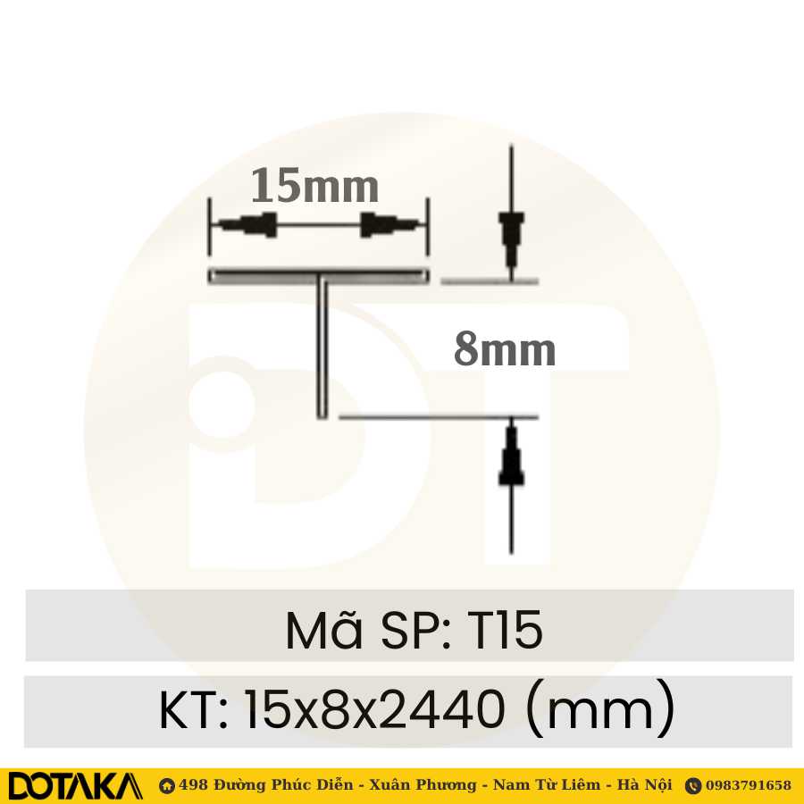 Nẹp T inox T15