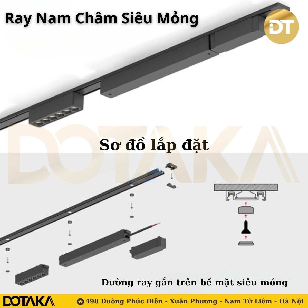 Thi công ray nam châm siêu mỏng và ứng dụng thực tế trong nội thất