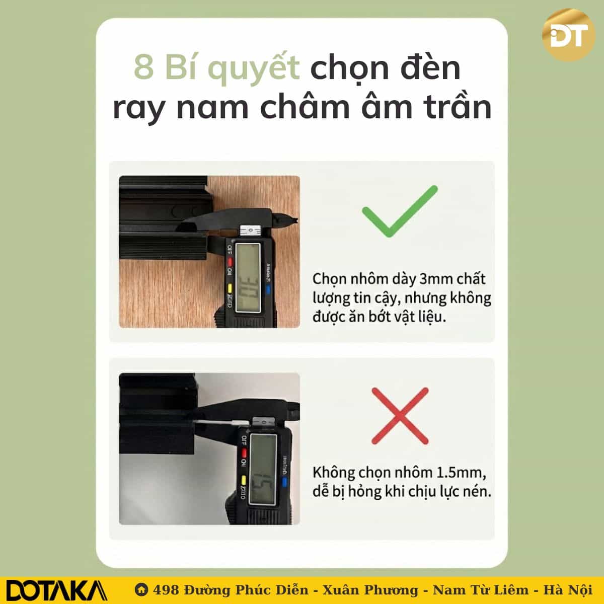 Chọn thanh ray nhôm quá mỏng dưới 1.5mm
