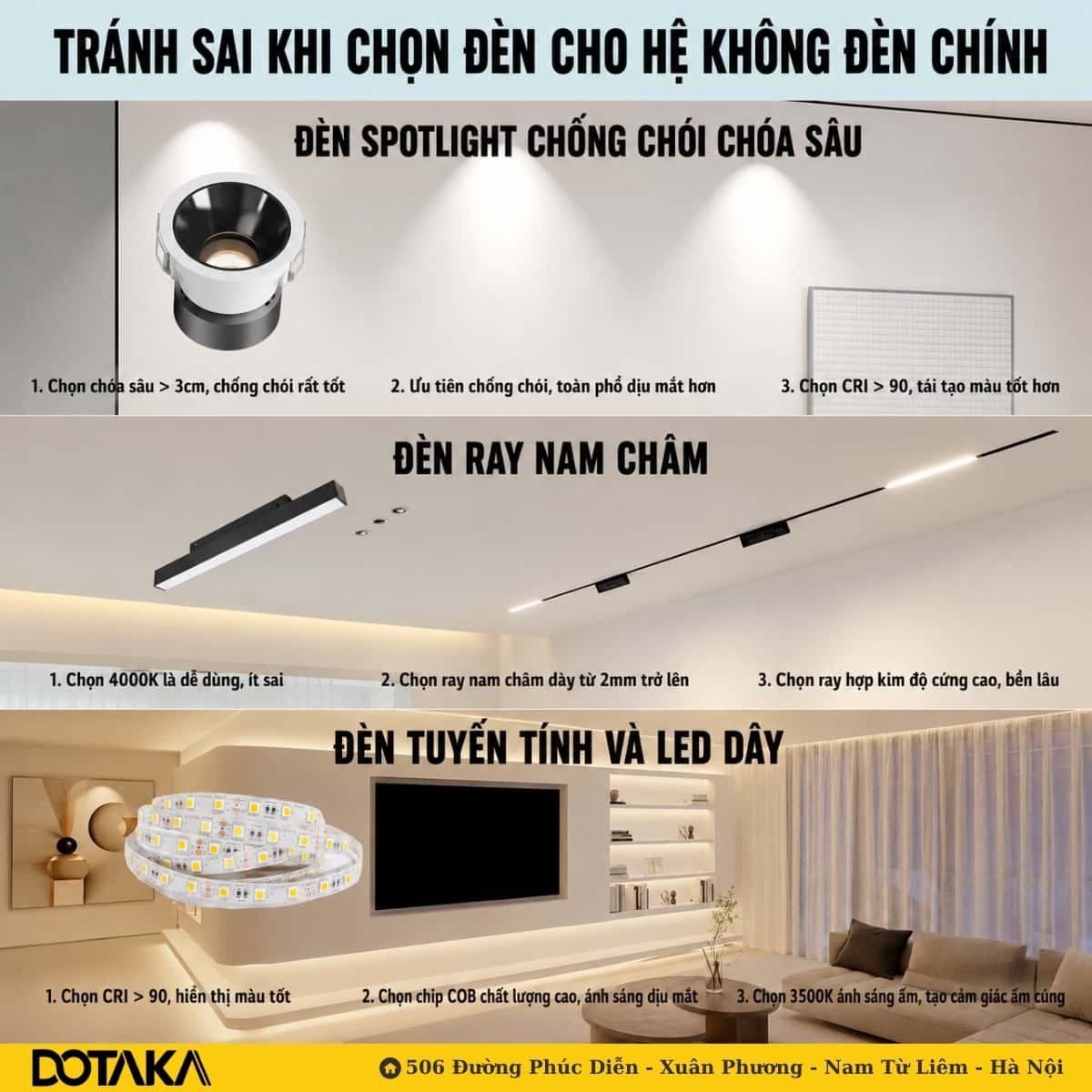Nguyên Tắc Chọn Đèn Và Những Sai Lầm Cần Tránh Khi Thiết Kế Hệ Không Đèn Chính