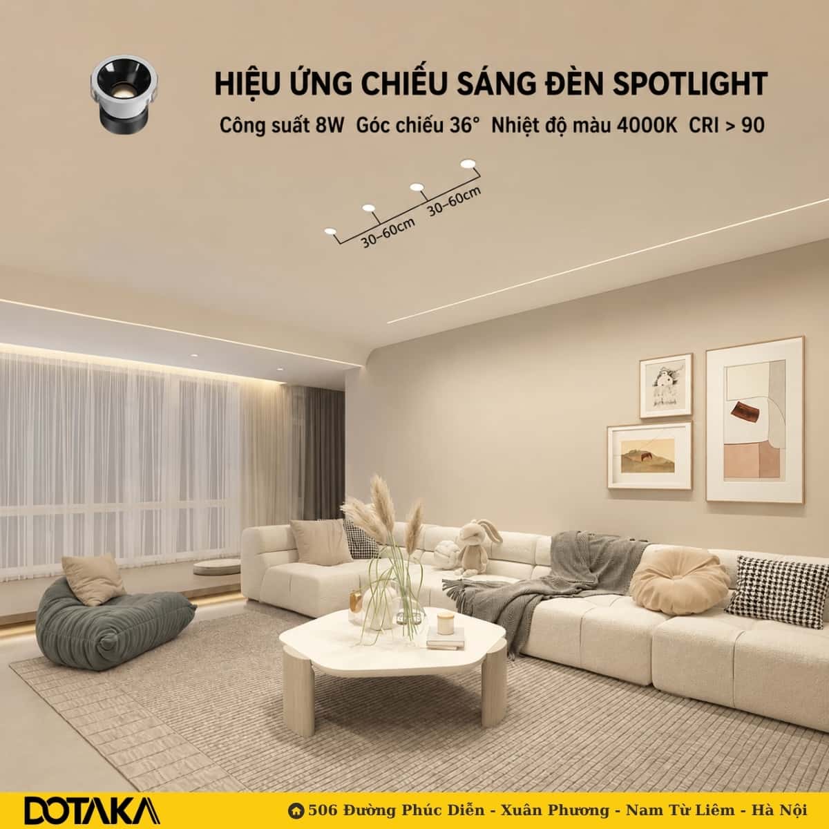 hiệu ứng chiếu sáng đèn spotlight