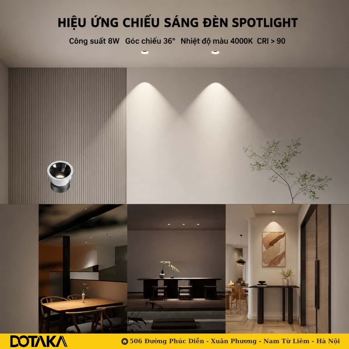 Ứng dụng của đèn spotlight âm trần