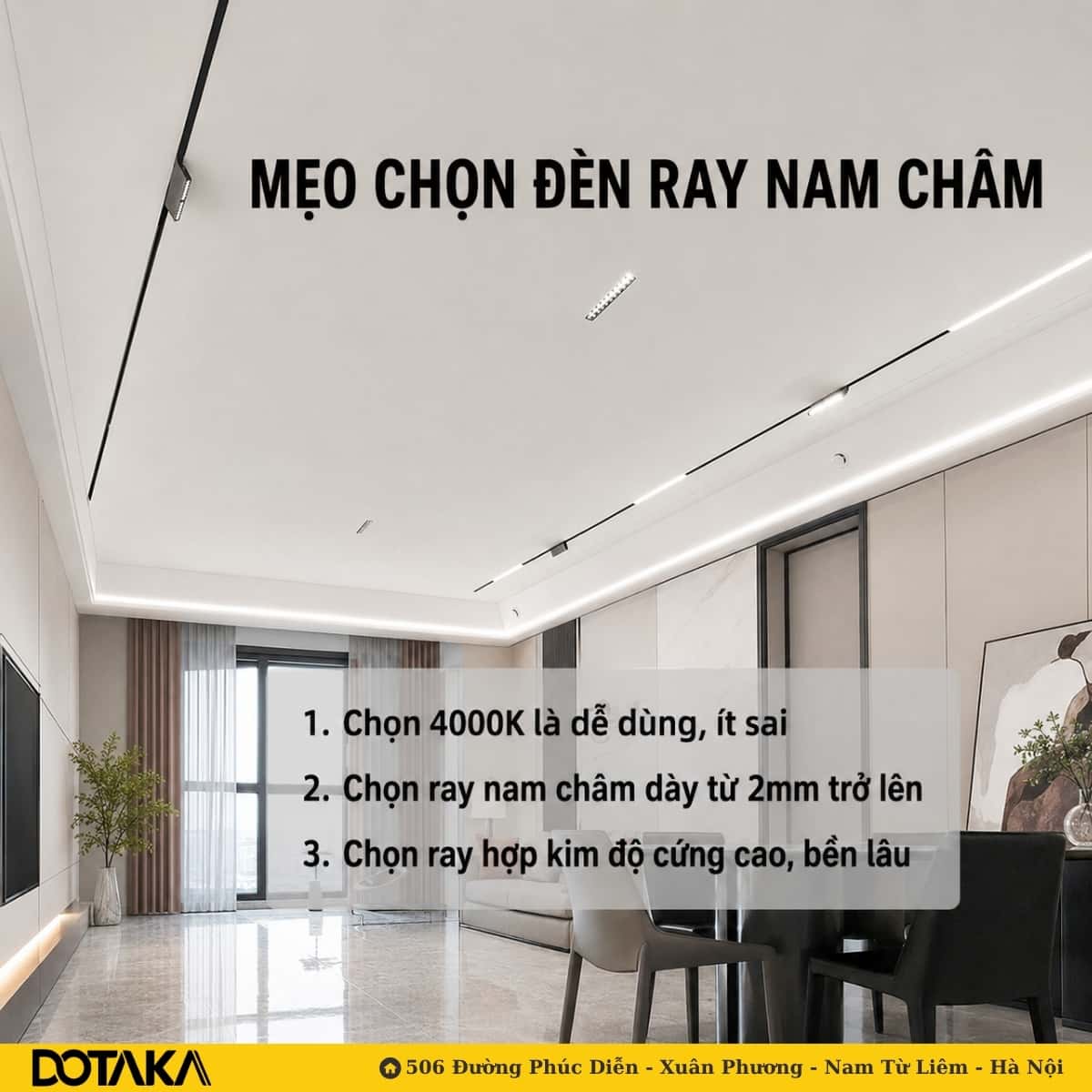 Mẹo chọn đèn ray nam châm chuẩn