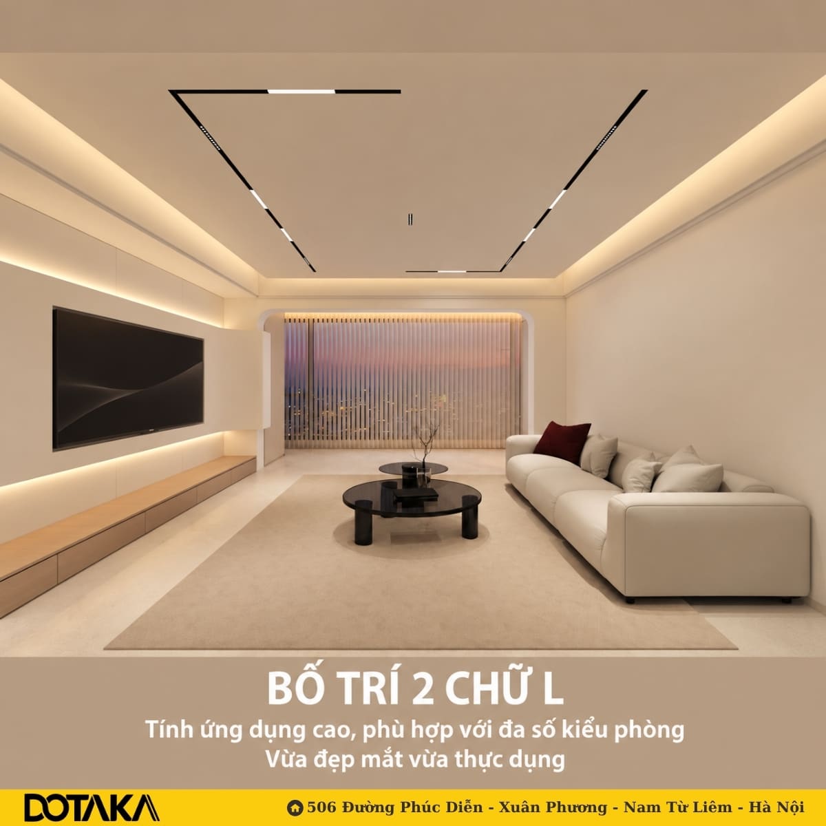 Bố trí 2 chữ L