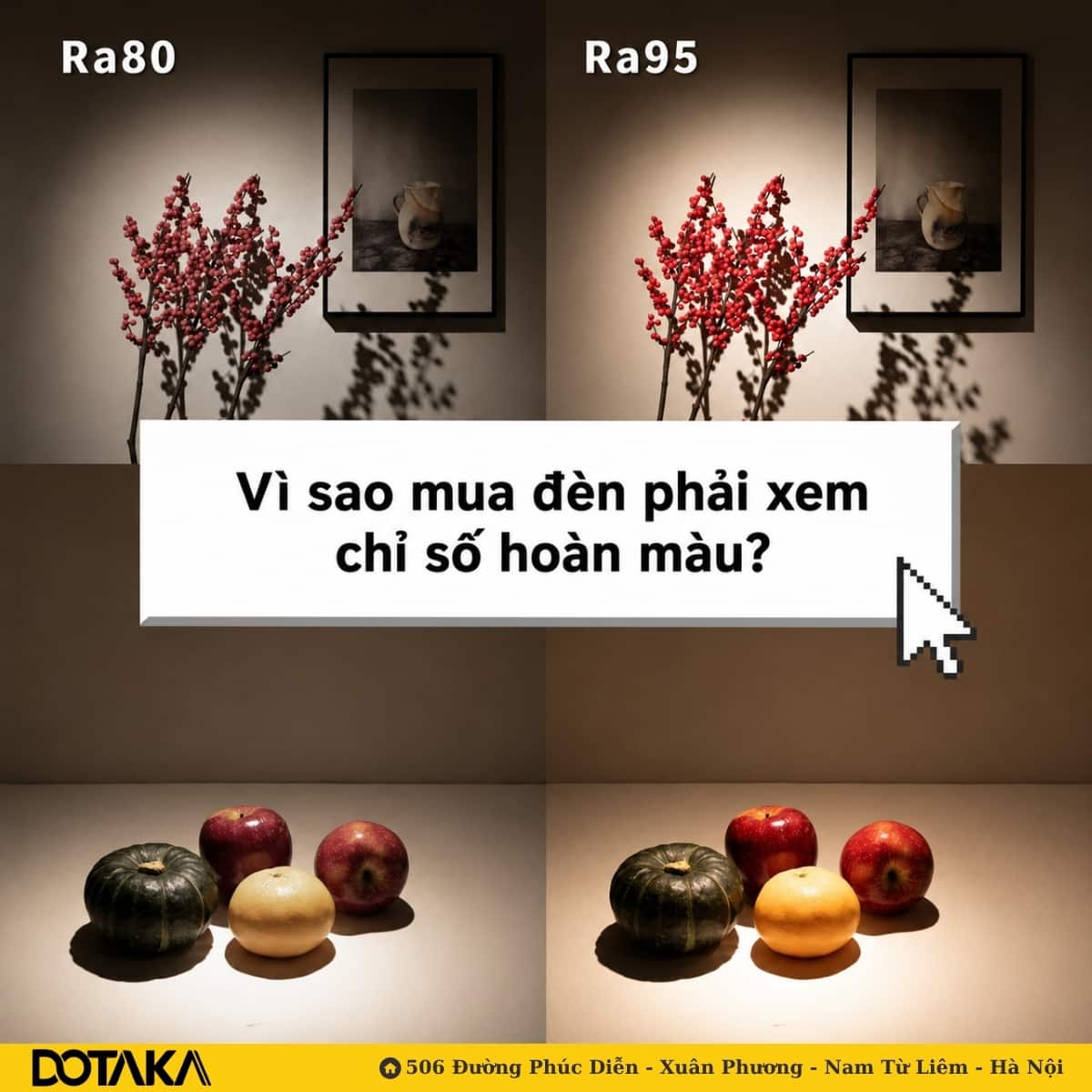 Ra80 và Ra95 trên cùng một bố cục: khác biệt lớn nhất nằm ở các tông đỏ và cam.