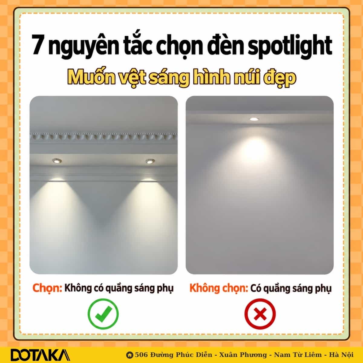 Hai "ngọn núi" sáng tách bạch, trần sạch (trái) – vệt sáng bị một quầng mờ bao quanh (phải).