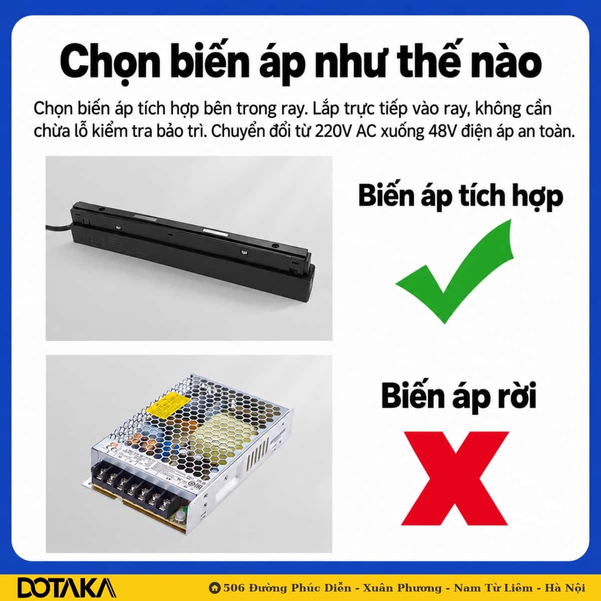Lựa chọn biến áp an toàn và thẩm mỹ