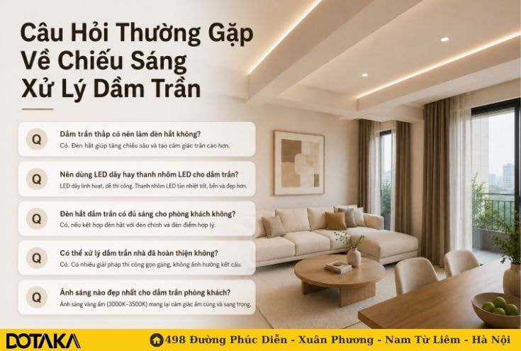 Câu Hỏi Thường Gặp Về Giải Pháp Chiếu Sáng Xử Lý Dầm Trần
