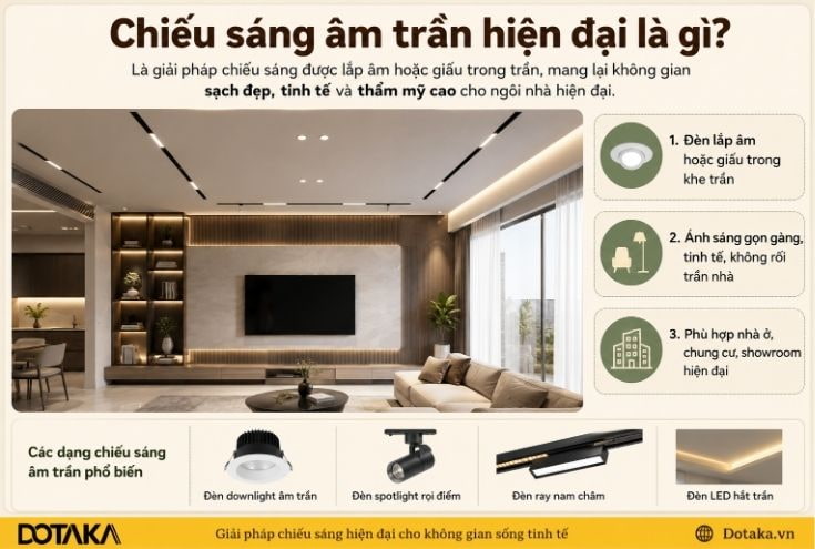 Chiếu sáng âm trần hiện đại là gì?