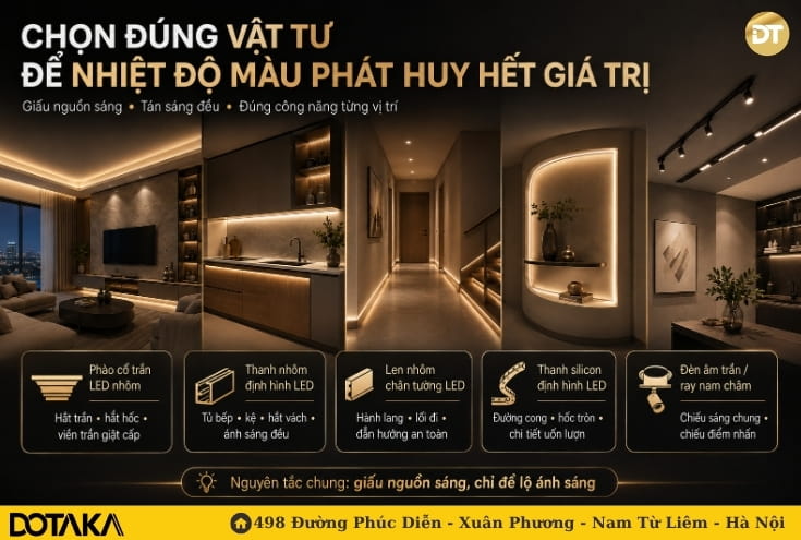 Chọn đúng vật tư để nhiệt độ màu phát huy hết giá trị