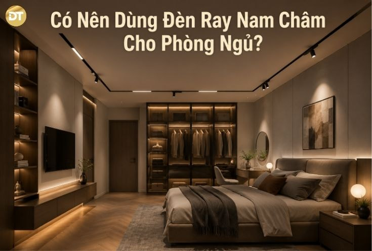 Có Nên Dùng Đèn Ray Nam Châm Khi Bố Trí Chiếu Sáng Phòng Ngủ?