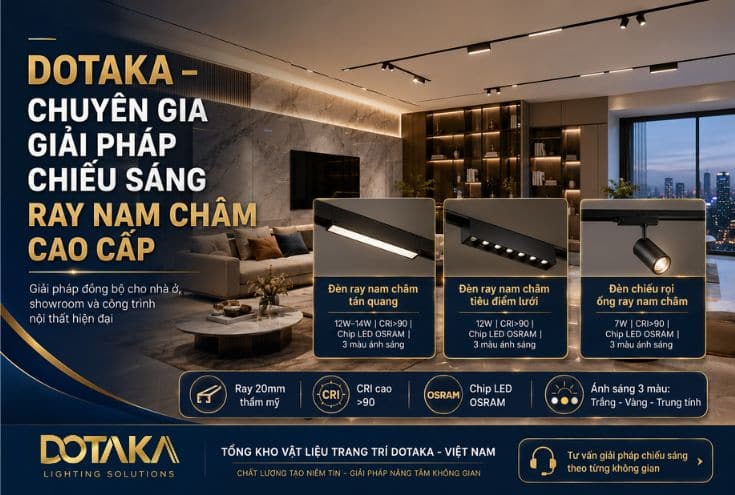 DOTAKA – Chuyên gia giải pháp chiếu sáng ray nam châm cao cấp