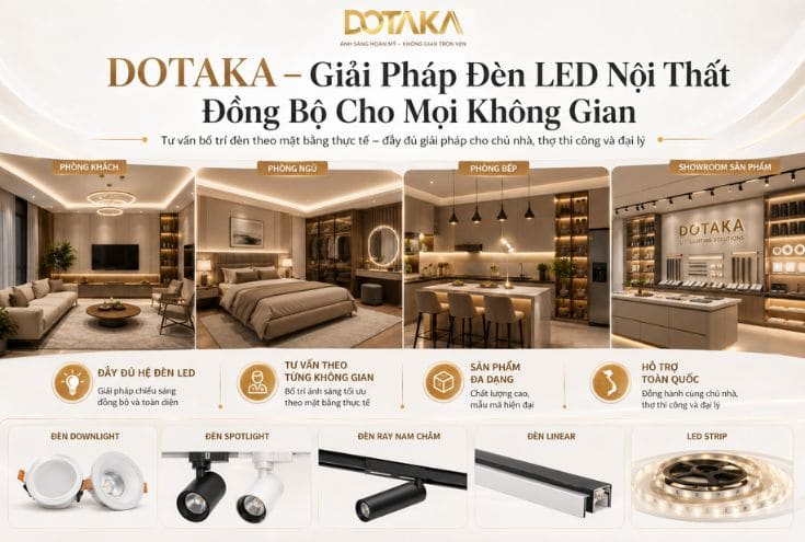 DOTAKA – Giải pháp đèn LED nội thất đồng bộ cho mọi không gian