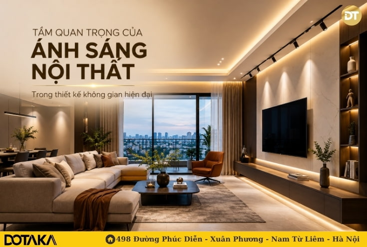 Tầm quan trọng của ánh sáng nội thất trong thiết kế không gian hiện đại