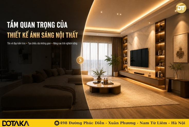 Tầm quan trọng của thiết kế ánh sáng nội thất trong không gian sống