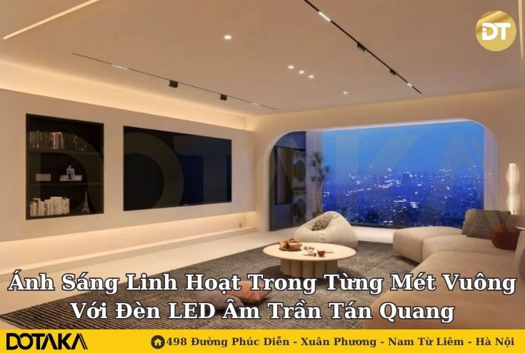 Ánh Sáng Linh Hoạt Trong Từng Mét Vuông Với Đèn LED Âm Trần Tán Quang