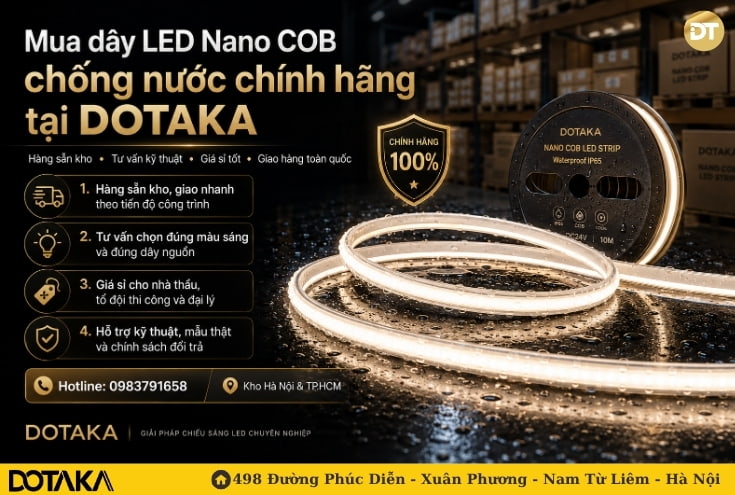 Mua dây LED Nano COB chống nước chính hãng tại DOTAKA