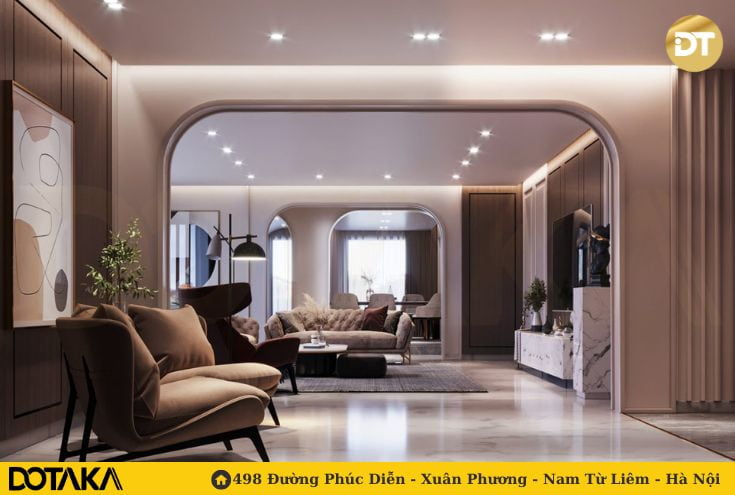 Đèn spotlight âm trần: tập trung ánh sáng điểm, tạo lớp ánh sáng đa tầng