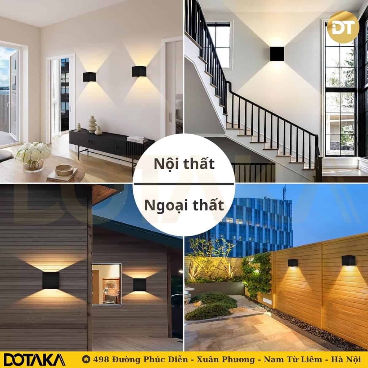 Ứng dụng thực tế của đèn hắt tường vách vuông