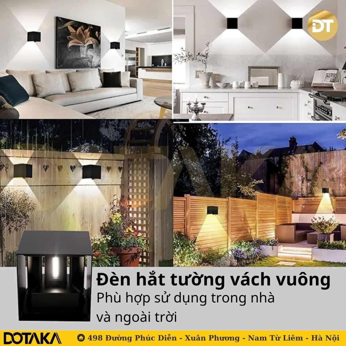 Đèn vách vuông có chống nước không?