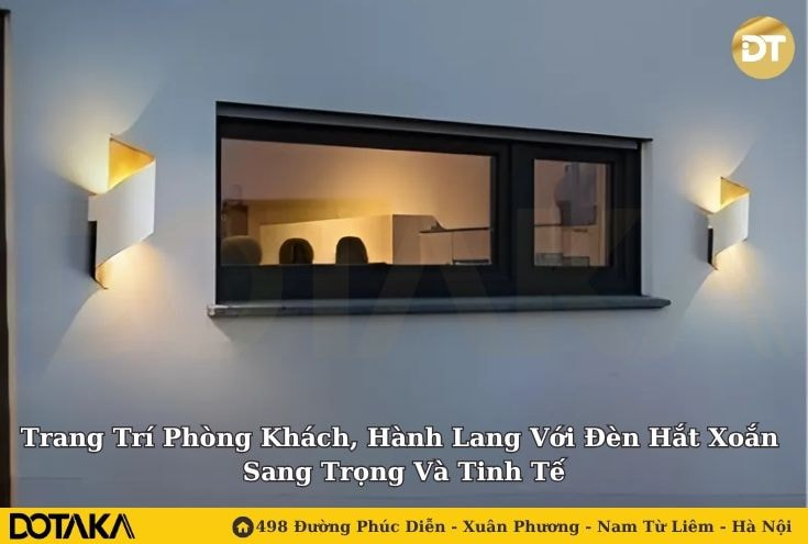 Trang Trí Phòng Khách, Hành Lang Với Đèn Hắt Xoắn – Sang Trọng Và Tinh Tế