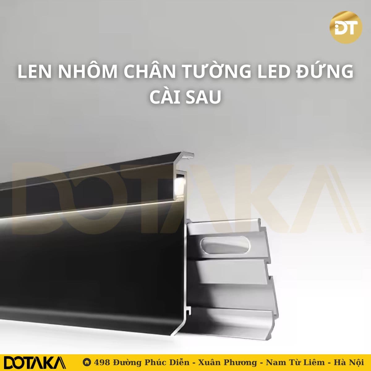 Len nhôm chân tường LED đứng