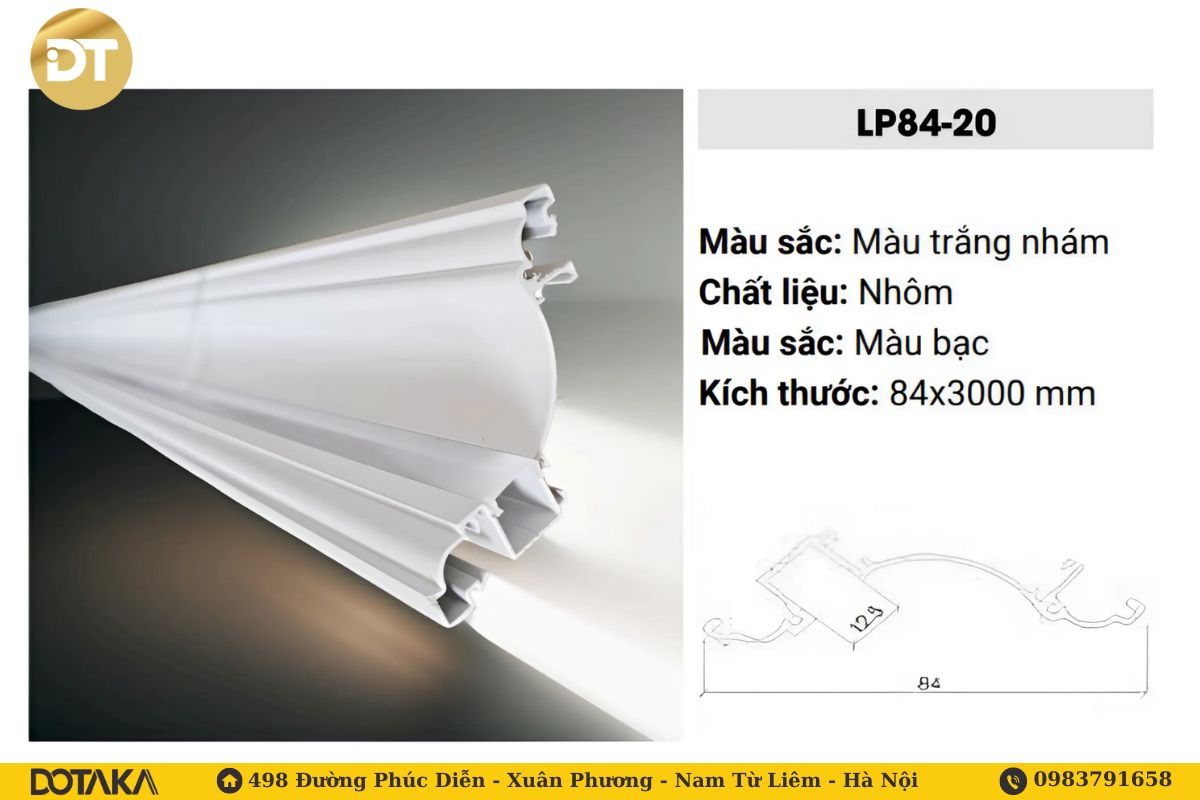 Phào nhôm LED 1 mí cổ điển
