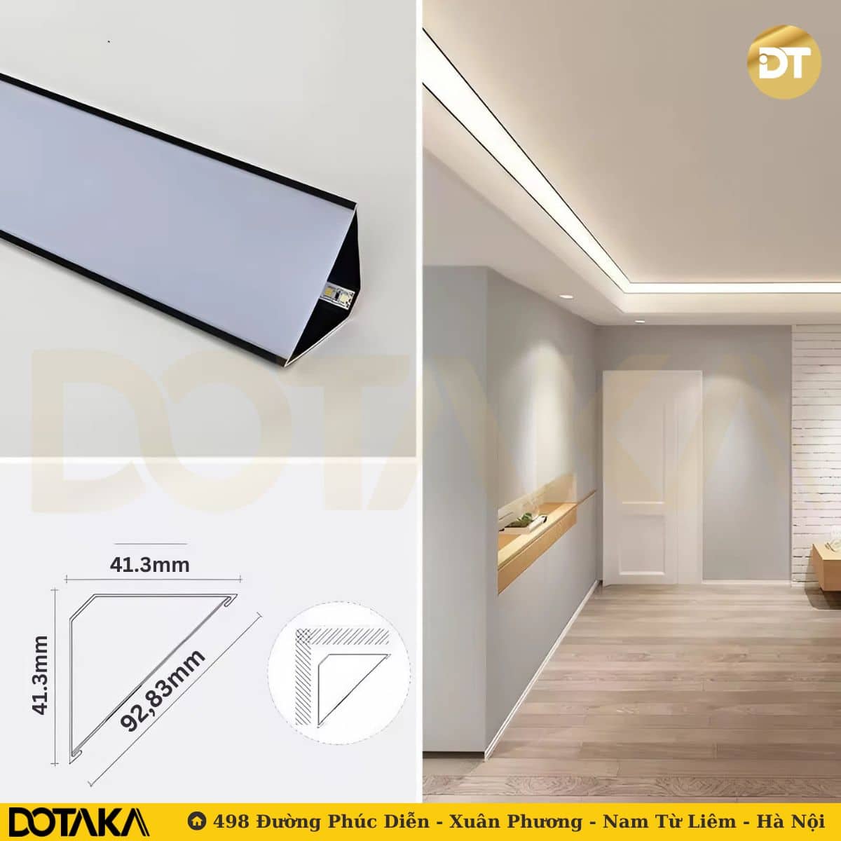 Giới thiệu về phào LED nhôm LP93-36