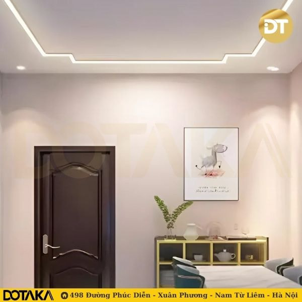 Kết hợp đèn âm trần (spotlight, downlight)